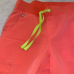 HOT CORAL figs joggers
